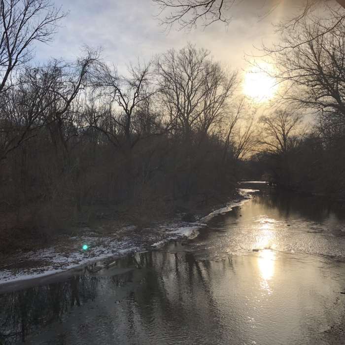 Crossing over bridge towards Water Street Road. Near Skippack Creek Full Loop