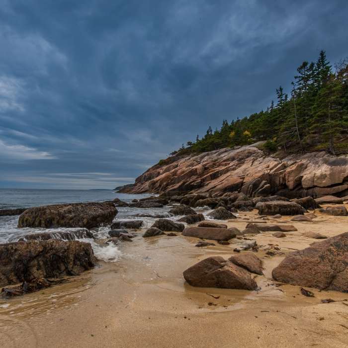 Sand Beach, Acadia National Park, ME. with permission from E Koh Near Ocean Path