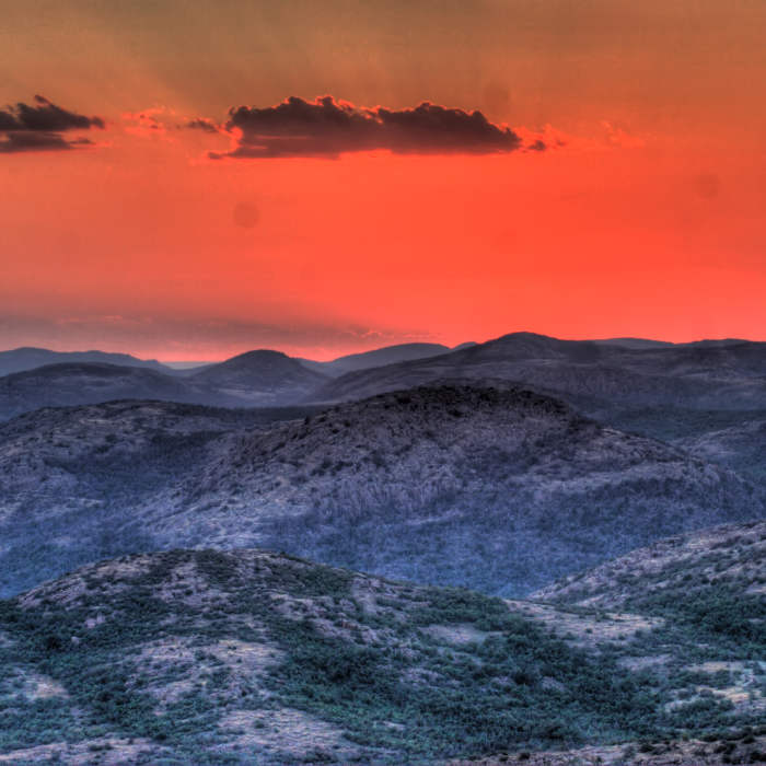 Sunset From Top of Mt Scott, Oklahoma Near Mount Scott Service Road