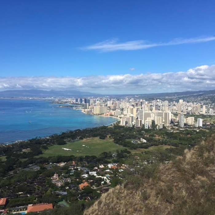 View from Diamond Head National Monument Near Diamond Head Summit Trail