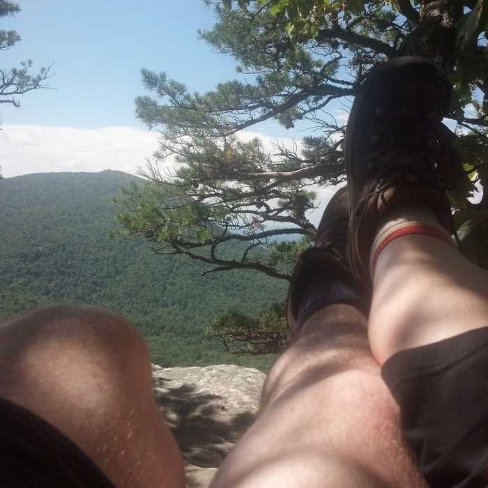 Hanging out on Hanging Rock Near Hanging Rock Trail