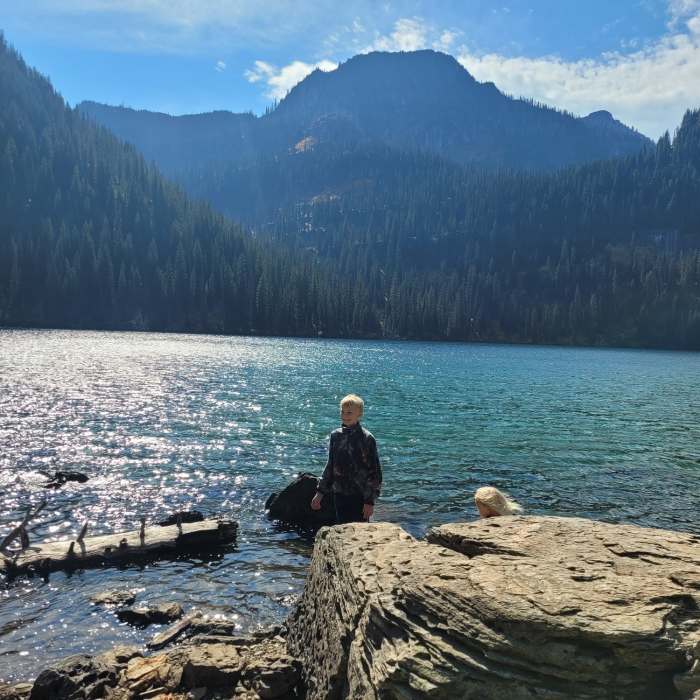 Cold Lake. Well worth the hike up! Near Cold Lakes Trail #121