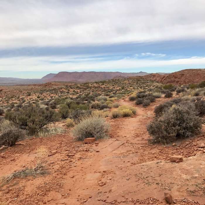 View of the red rocks Near City Creek Trail