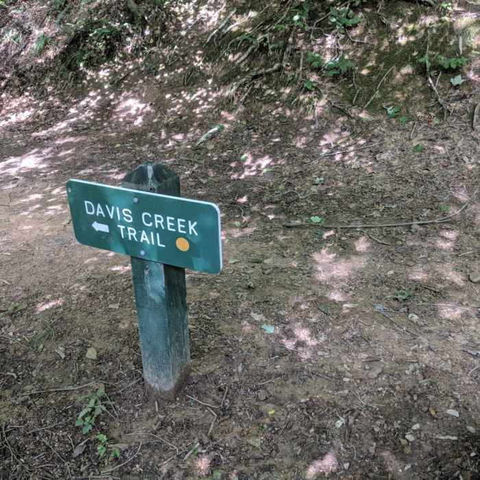 Davis Creek Trail Marker Near Davis Creek Trail