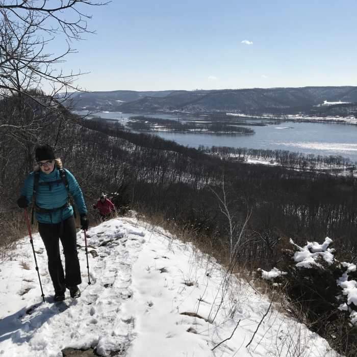 Great views await from the incline that marks the beginning of Perrot Ridge. Near Perrot Ridge/Brady's Bluff Figure 8