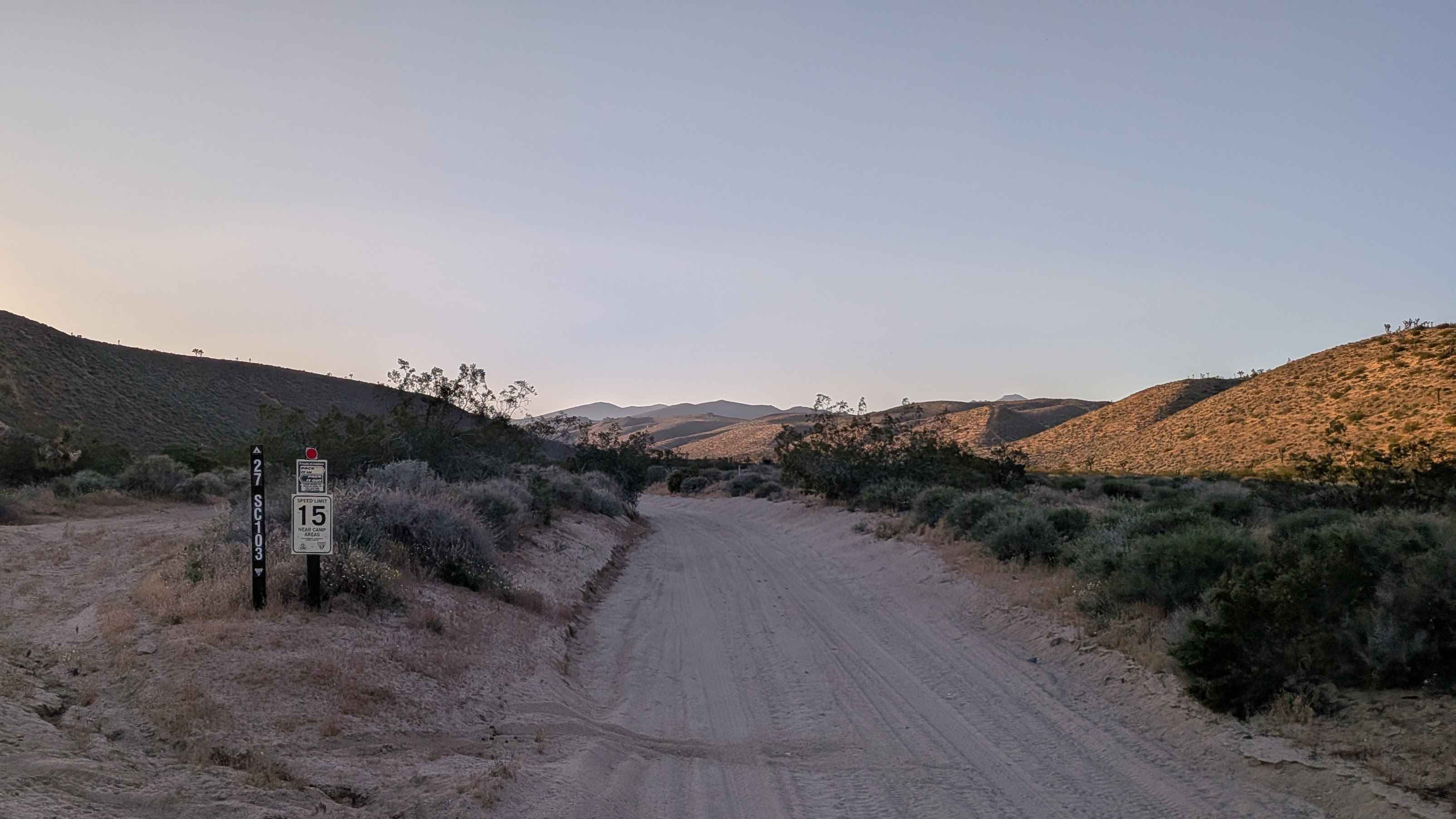 Dove Springs Canyon Rd BLM SC103