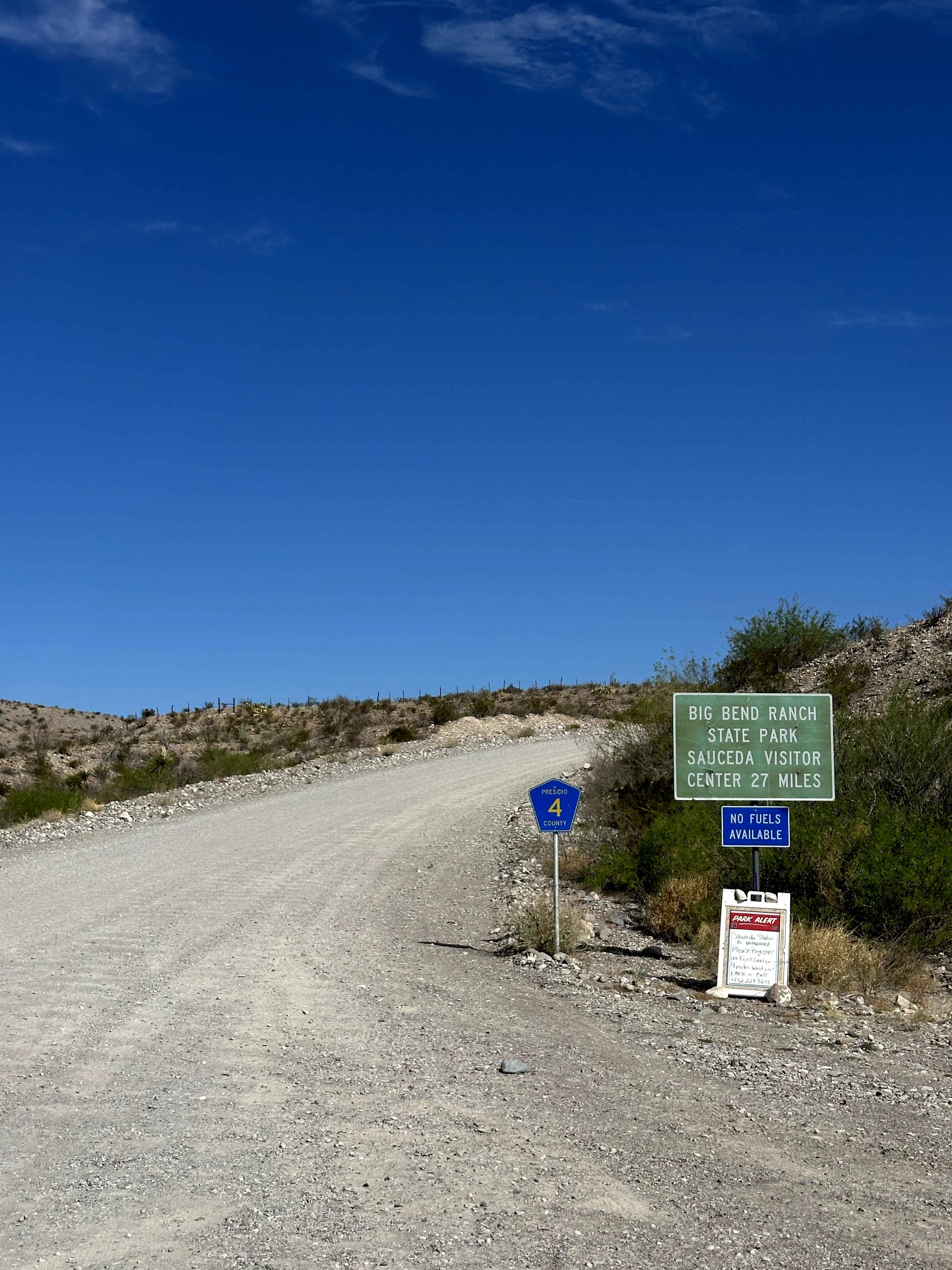 Big Bend Ranch State Park Entrance