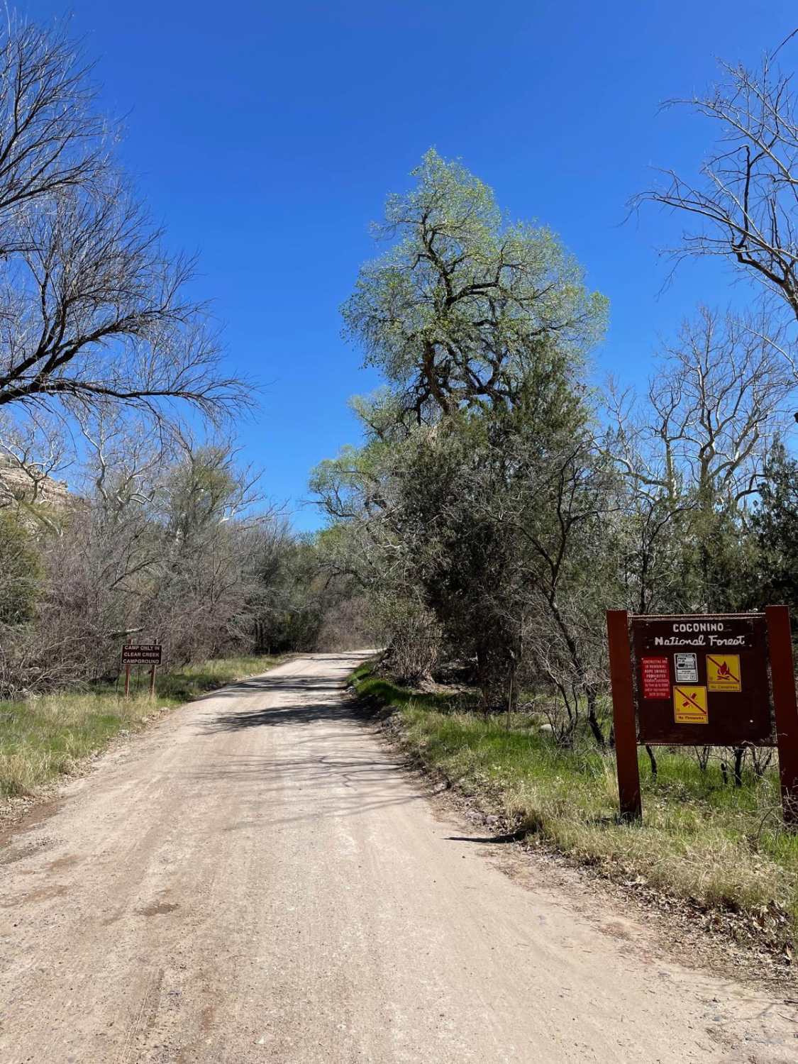 West Clear Creek Access Road and Campground 