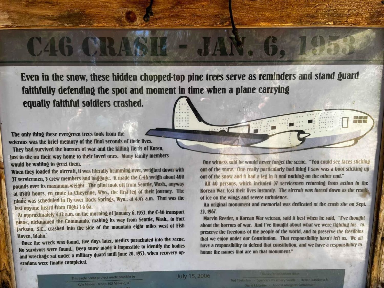 C-46 Plane Crash Site