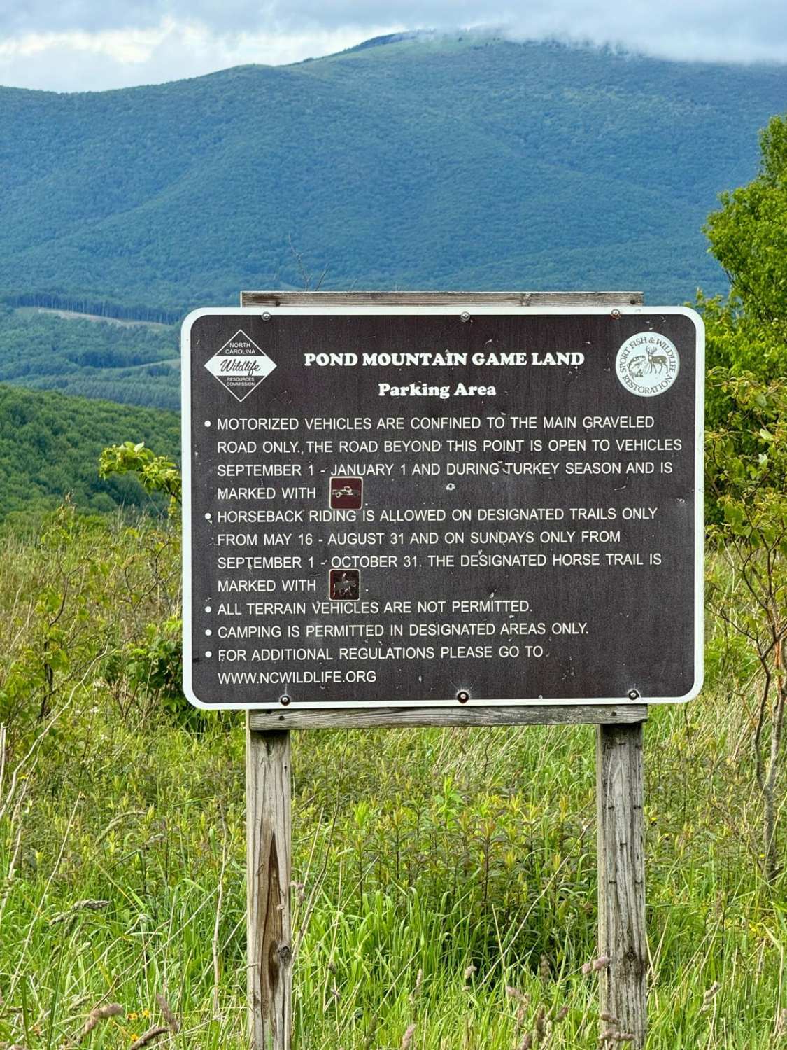 Pond Mountain Game Land Access Road