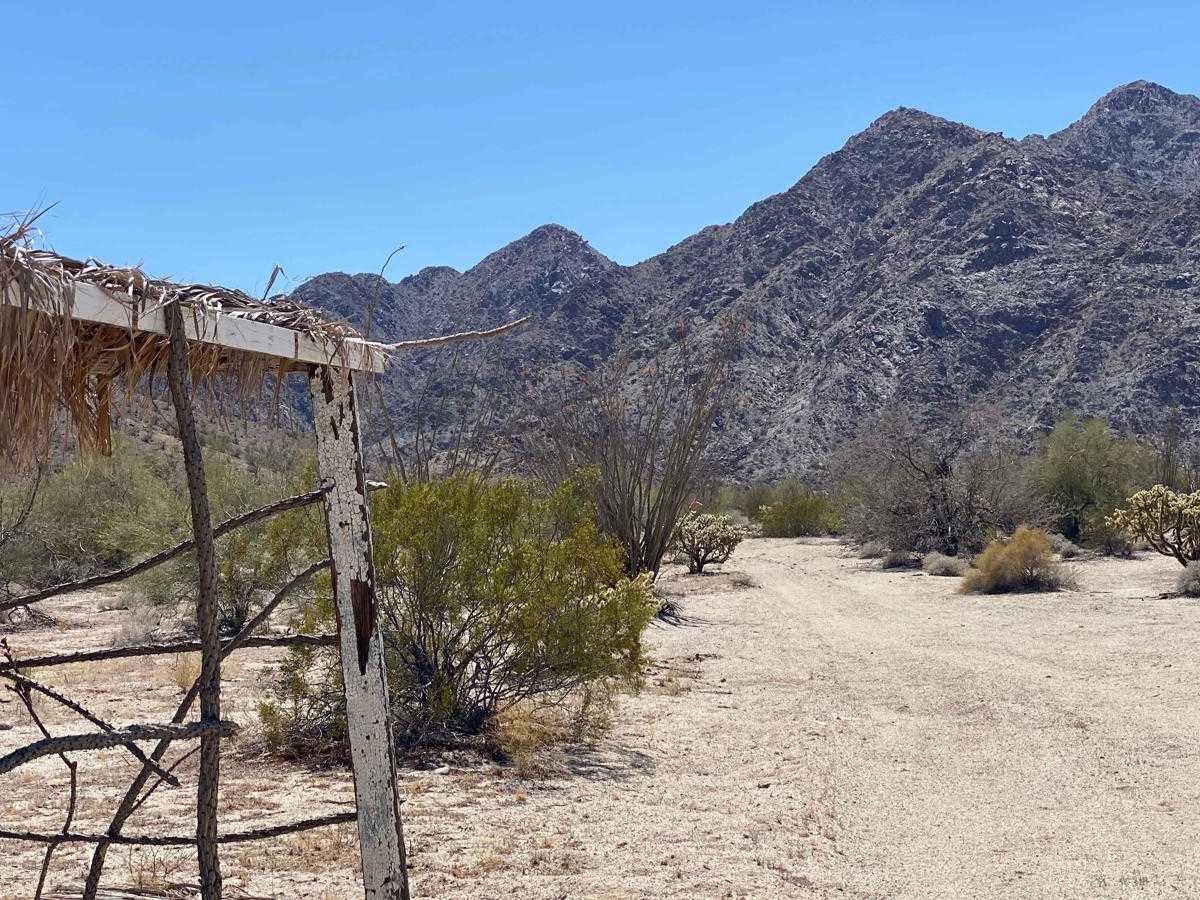 Base of the Los Cuevitas Range and Back trail photo
