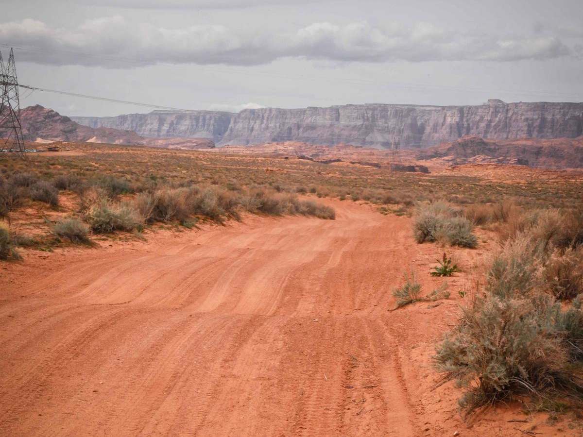 Diagonal Powerline trail photo