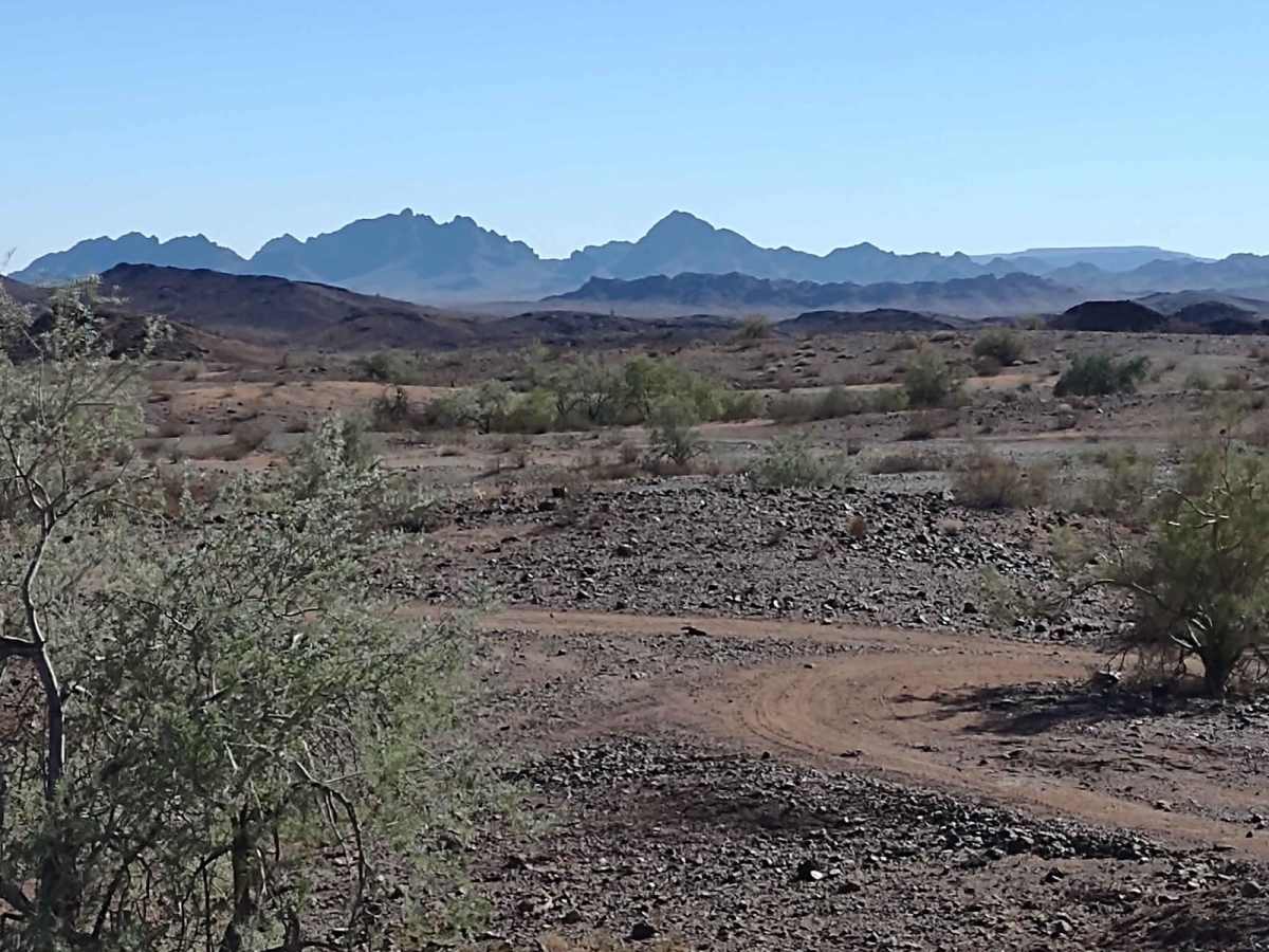 Plomosa Mountains Cut Across trail photo