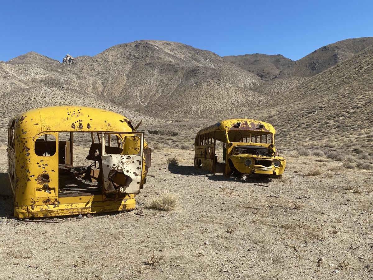 Winnemucca Lake School Buses trail photo