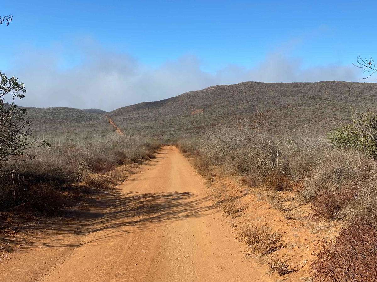 Mountains Above Colonia Sante Fe trail photo